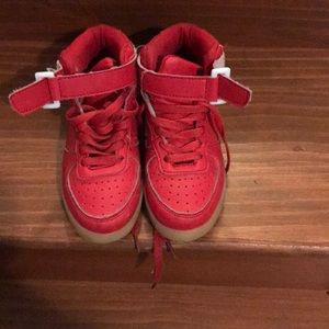 Lighted red color shoes for six years old